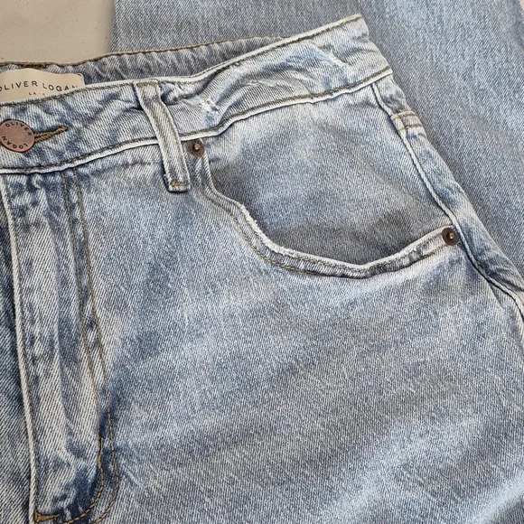 Oliver Logan Harlow High-Rise Barrel Jeans - Size 31 - Picture 6 of 16